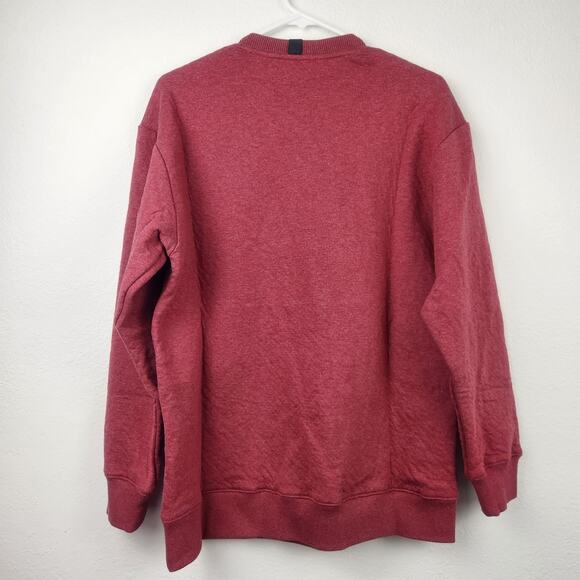 Lunya Lahgo Restore Double Faced Crew Sweatshirt Men Small Red NWOT - Picture 3 of 7
